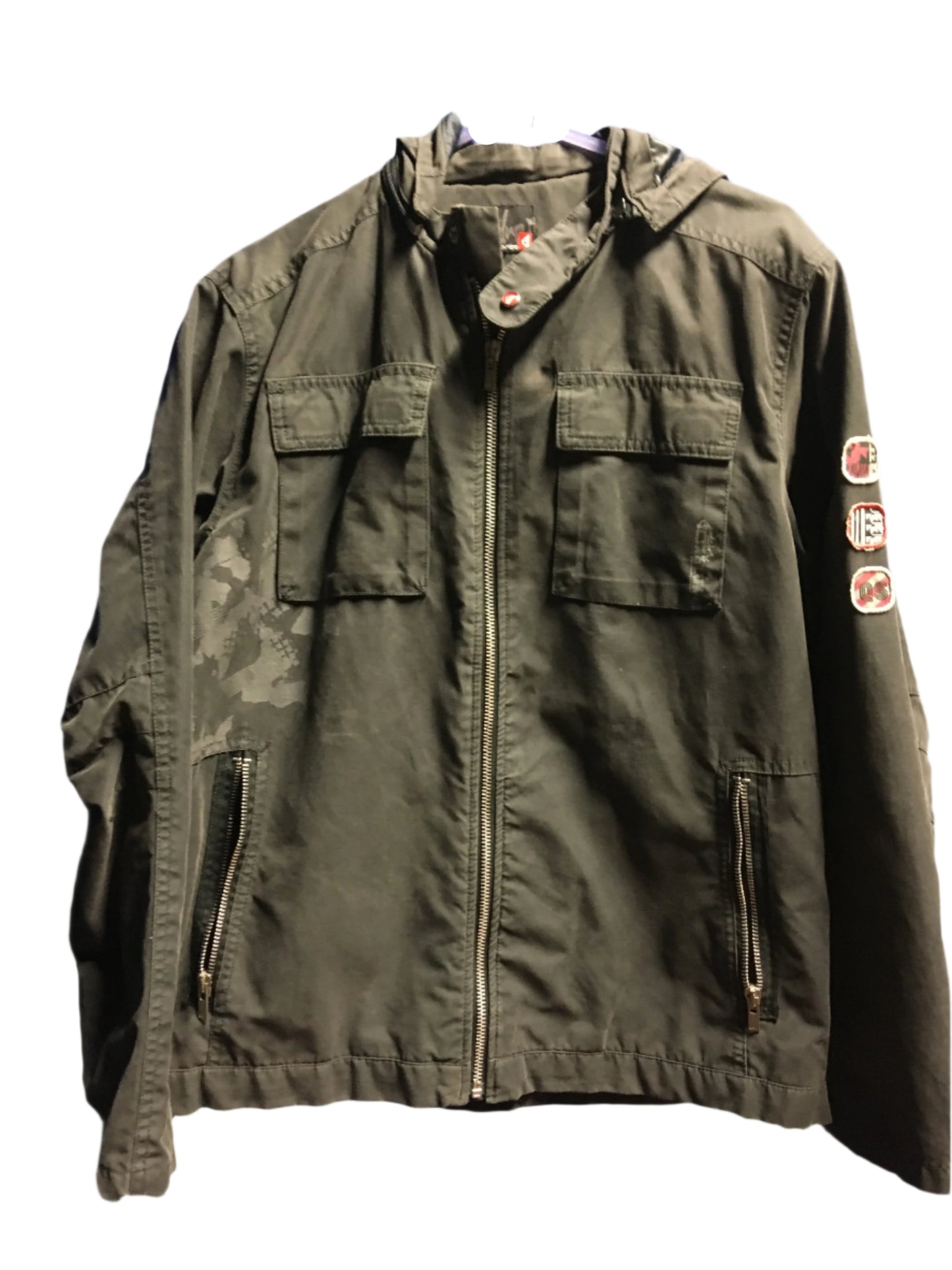Coat (Lightweight) Quicksilver, grey, camouflage lining, age 14