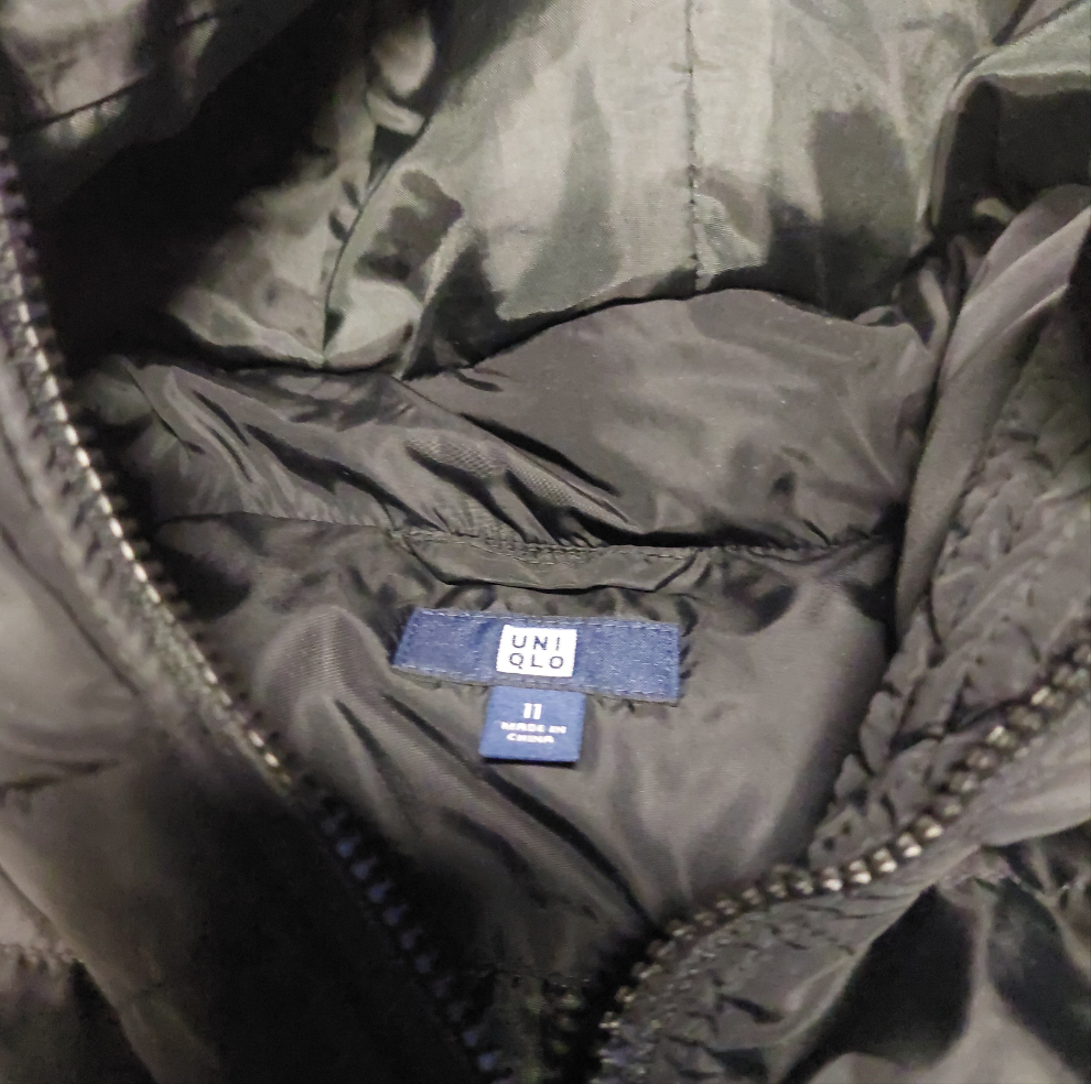 Coat (Winter) Uniqlo Girls Black Age 11
