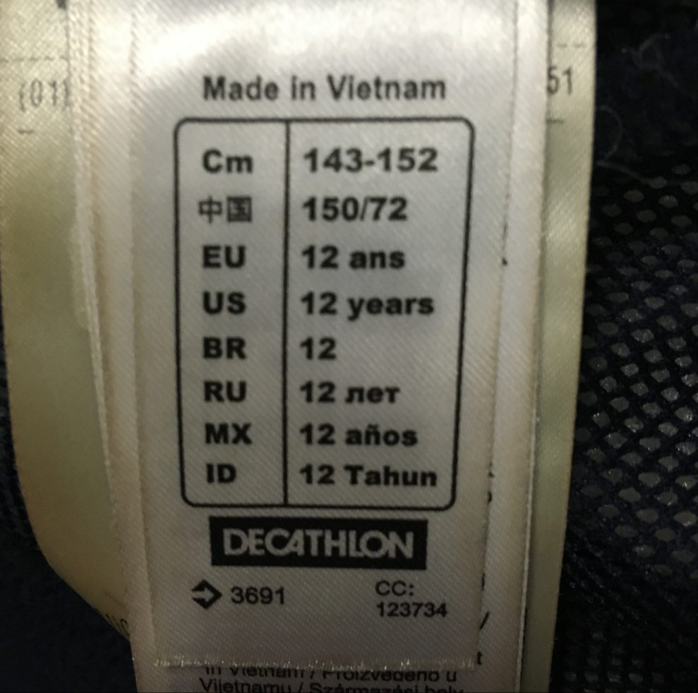 Coat (Winter) Tribord Decathlon black, age 12 years