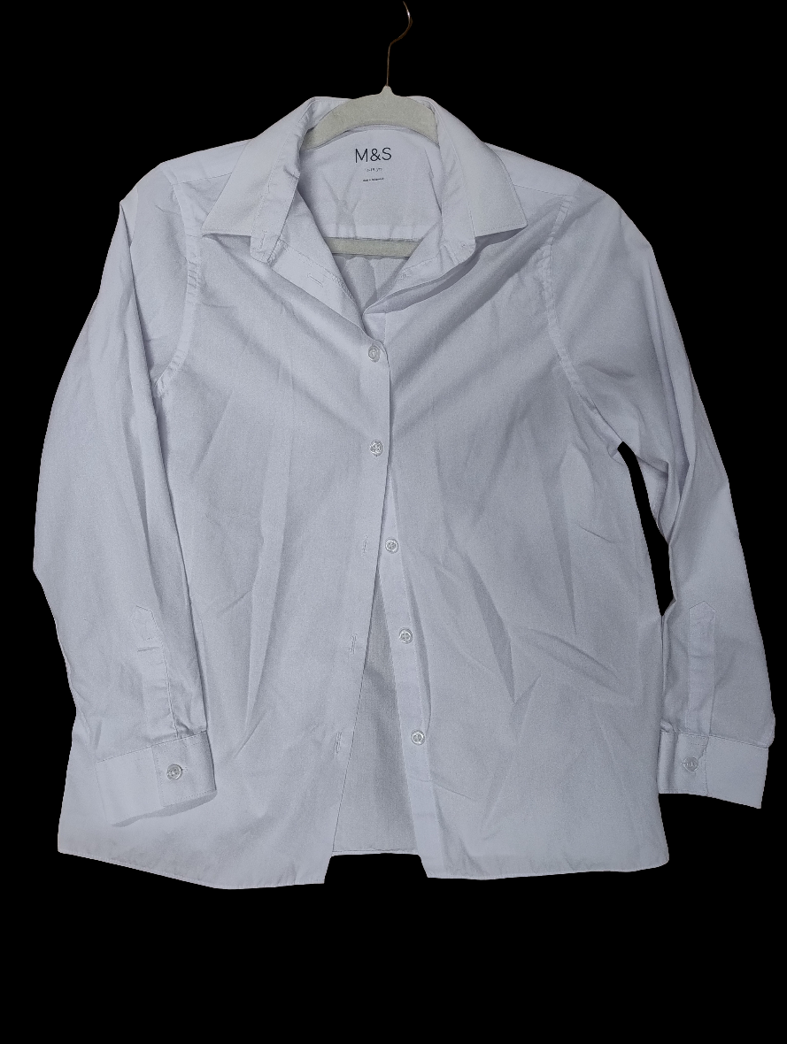 White Shirt Girls Long Sleeved