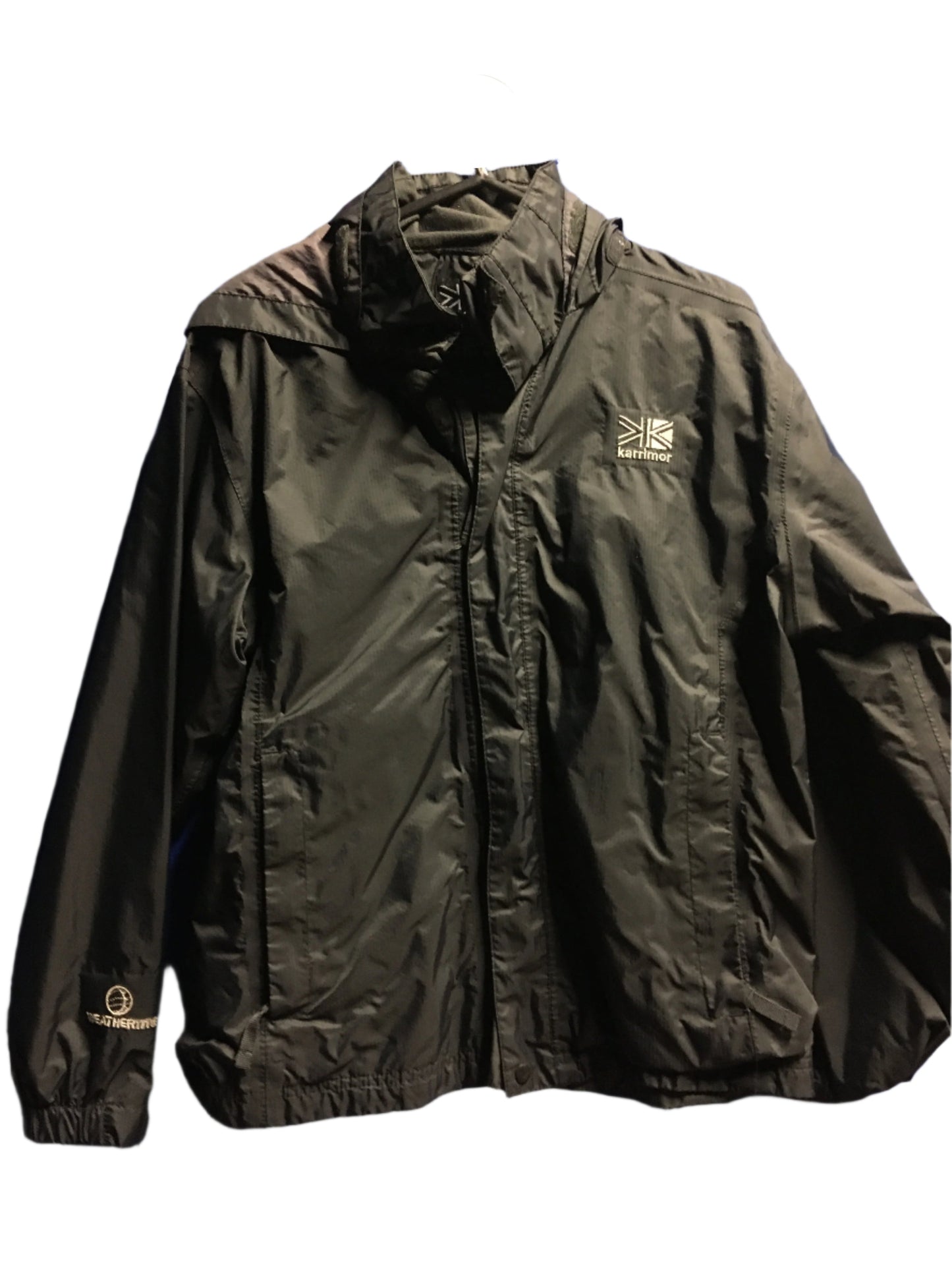 Coat (Lightweight) Karrimore, black, water resistant, age 11-12