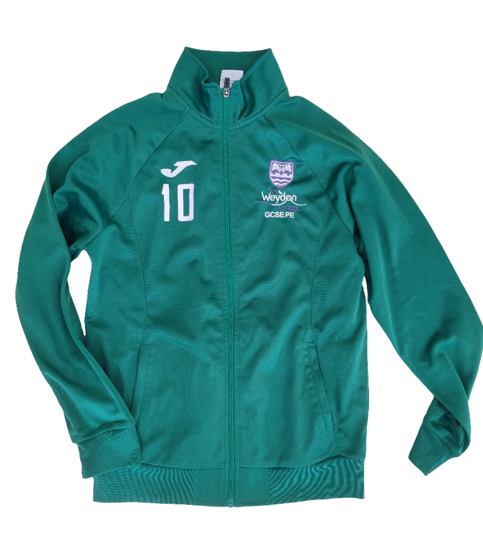 PE full zip tops GCSE (numbered/non-numbered)