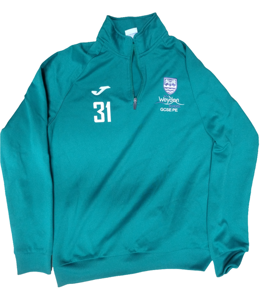 PE quarter zip tops GCSE (numbered/non-numbered)