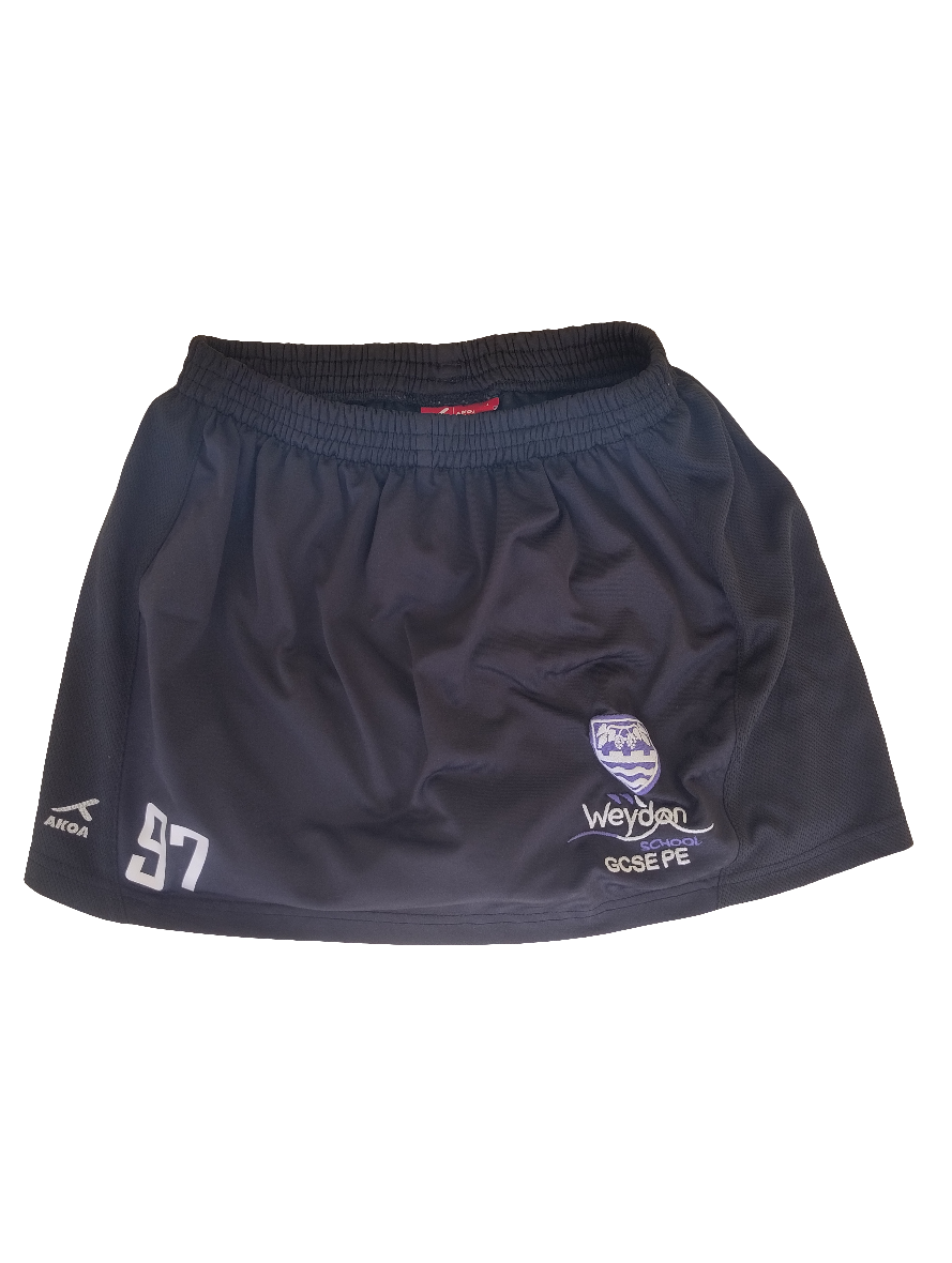 PE skort GCSE (numbered)